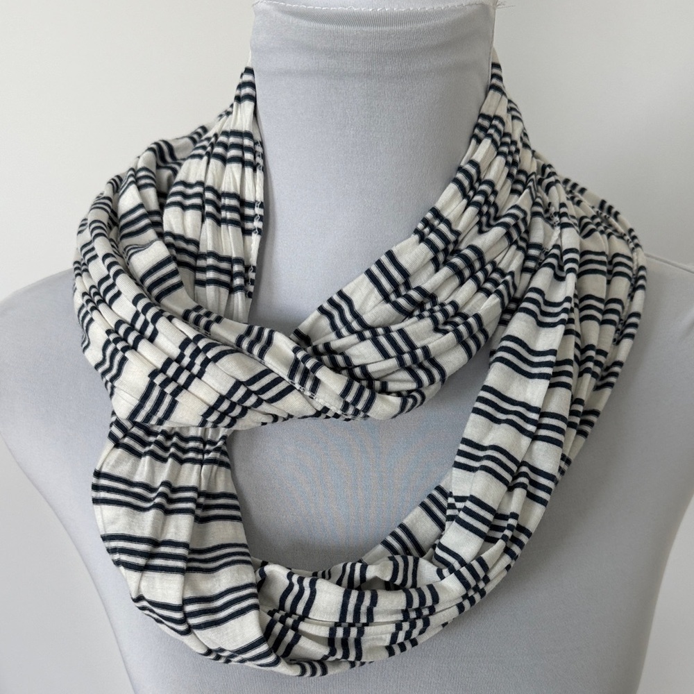 Charming Charlie Nacyâ and White Striped Wrap
